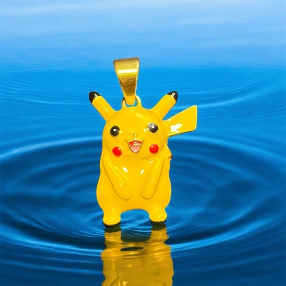 Pikachu Yellow and Gold Pendant